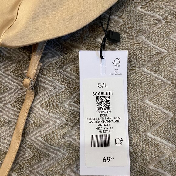 NWT Scarlett Corset Satin Mini Dress - Picture 6 of 6